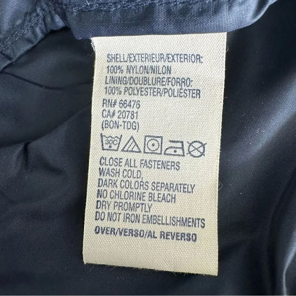 Tommy Hilfiger Blue Nylon Bomber Jacket Size XL